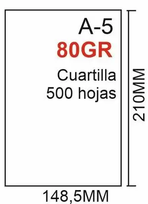 NAVIGATOR PAPEL 80GR 500HOJAS TAMAÑO CUARTILLA A5 BLANCO